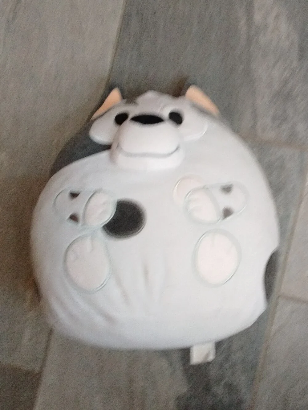 Bluey Muffin Gray and White Plush Dog Face Toy Pillow
